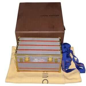 LOUIS VUITTON Jewelry box MINI MALLE ZINC Mini Malle Zinc Paperweight Trunk